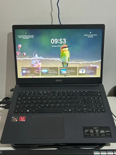 Notebook Acer Ryzen 5 8GB SSD 250 + HD 1TB