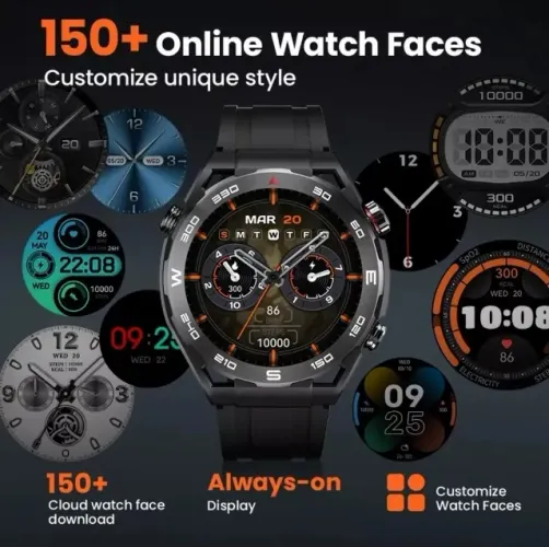 Smartwatch Haylou R8 + Película + Fone TWS Bluetooth M25(brinde).
