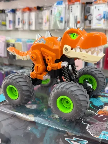 Carrinho de Controle Remoto Dinossauro Dasher Monster Truck com Luz - Novo