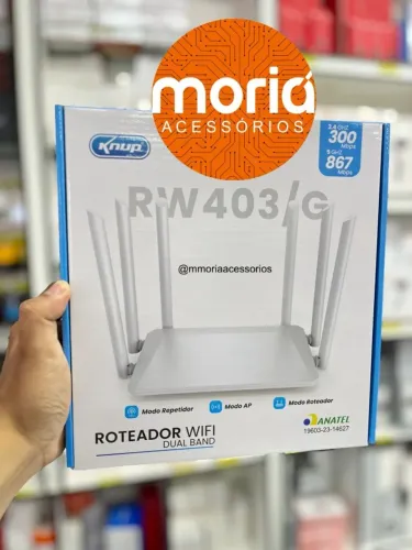 Roteador WiFi Dual Band Knup RW403/G