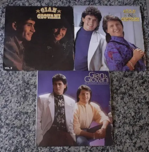 Lps - Gian & Giovane - lote com 03 discos de vinil