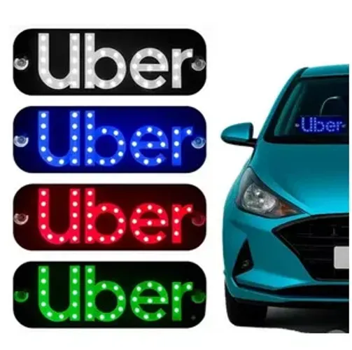 Placa Painel Led Letreiro Parabrisa Vidro Aplicativo USB - R$ 39,99