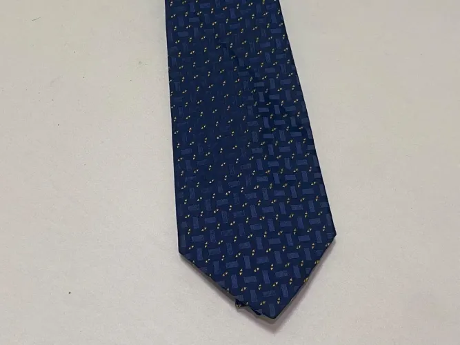 Gravata Todays Man Azul Escuro Estampada Bom Estado