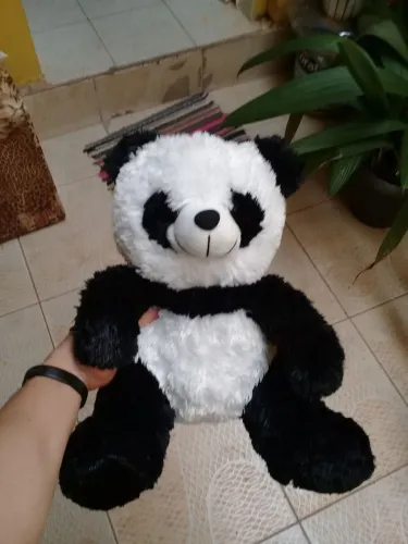 Urso Panda de pelúcia novo (Troco por carregador Samsung 25W / Aceito cartão)