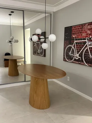 Mesa jantar cone oval 1,60X0,90 freijó 