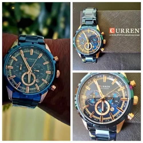 Relógio Curren!Aço Inoxidável (à prova d'água ORIGINAL)Militar Cronógrafo/luxo,Estilo