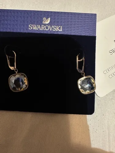 Brincos Swarovski Originais com Cristal e em prata