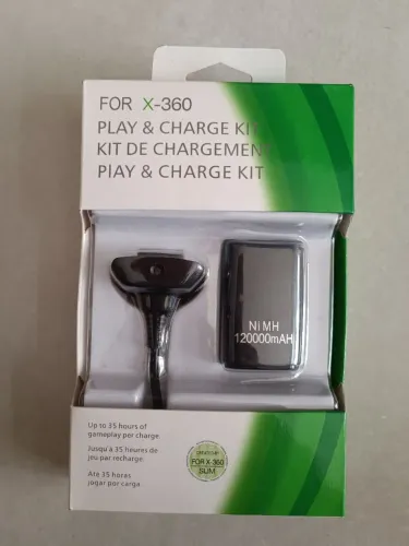 Kit Play & Charge Xbox 360 Slim - 35 horas de jogo
