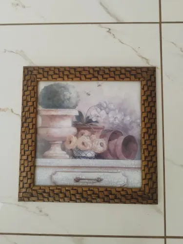 2 Quadros 40x40cm para sala - Barato