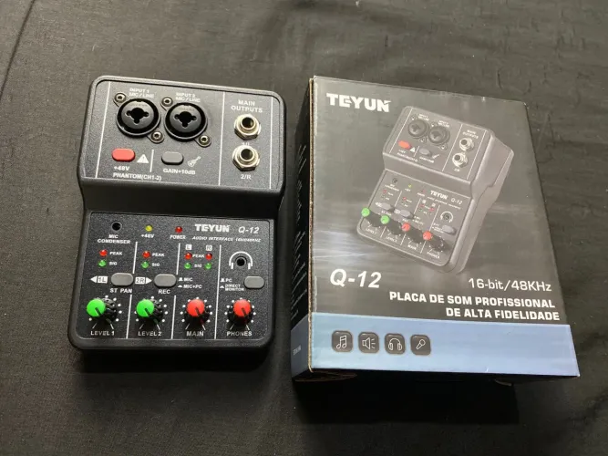 Interface de Áudio Teyun Q-12 - 16-bit/48KHz