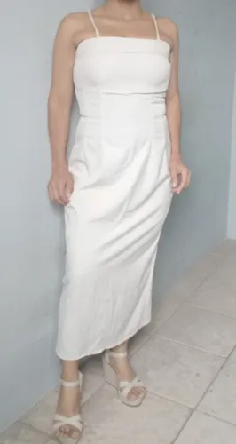 Vestido comprido de alça 