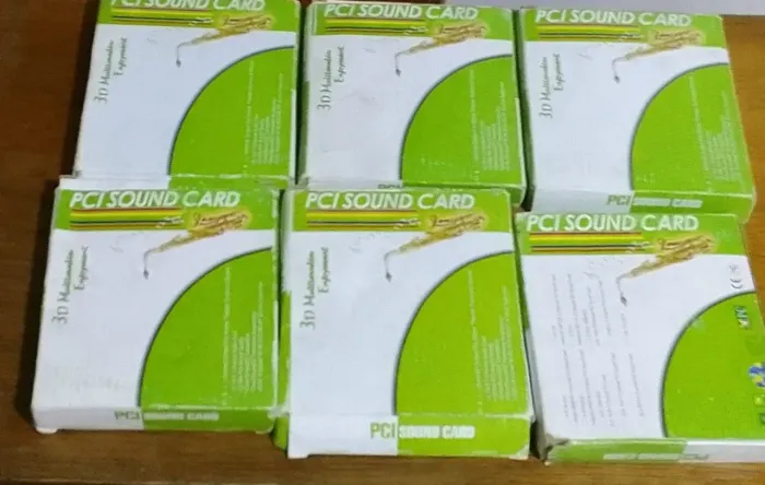 Lote de Placas de Som PCI 3D Multimídia Detalhes