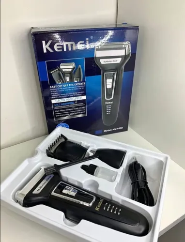Máquina de cortar cabelo Kemei KM-6558 - Novo