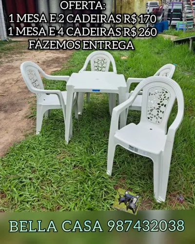 MESA DE PLASTICO SJF.F 7S.E UA.W ENTREGO HOJE 