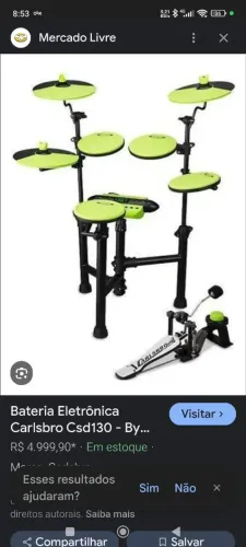 Bateria Eletrônica Carlsbro Csd130
