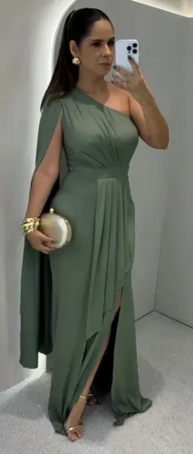 Vestido festa verde