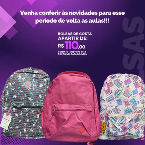 Mochilas para voltar às aulas - A PARTIR DE R$ 110,00