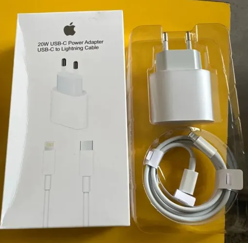 Carregador de iPhone Apple cabo lightning + Fonte 20w carregador turbo 