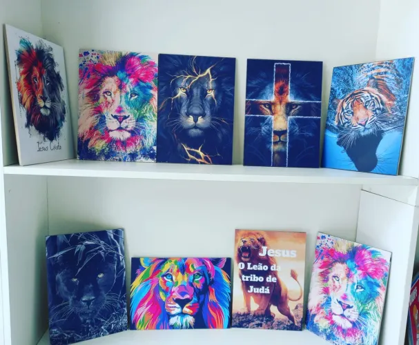 Quadros decorativos com leão