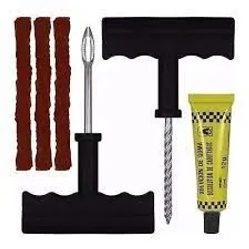 Kit Jogo Remendo Para Reparo Pneus Sem Câmara Carros Motos