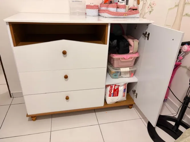 ? CONJUNTO INFANTIL 100% MDF - GUARDA-ROUPA + CÔMODA ?