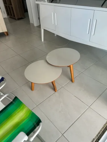 Kit 2 Mesas Laterais Estilo Escandinavo