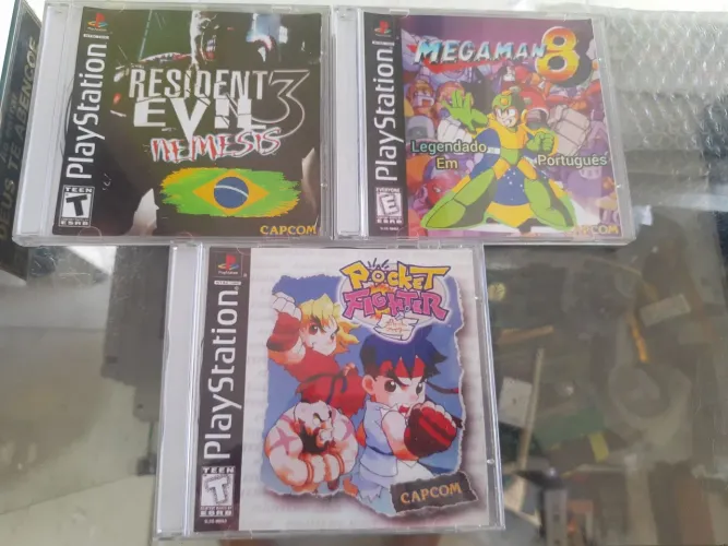 Jogos ps1, gravados em mídia preta...