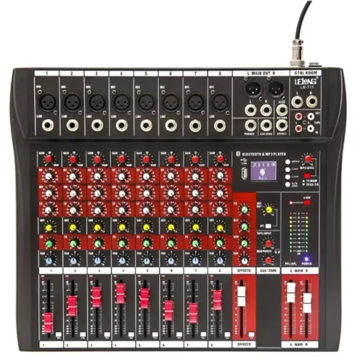 Mesa Som Lelong Le711 8 Canais Profissional Igrejas Cantores