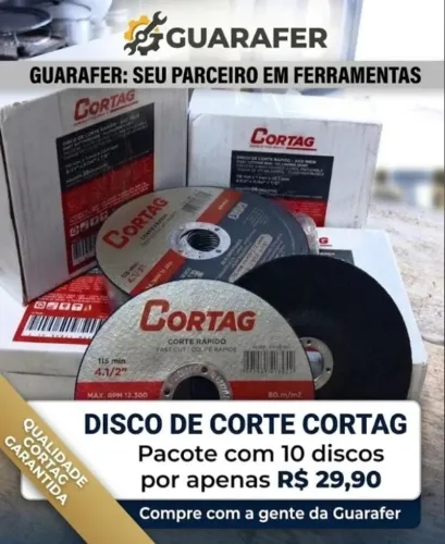 Disco de corte Cortag pacote com 10 unidades