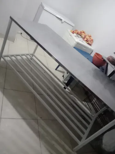 Vendo mesa inox 185x85 e 85 de altura