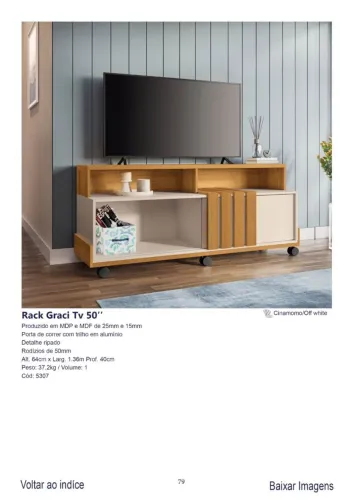 Rack Bancada GRACI 1,36cm