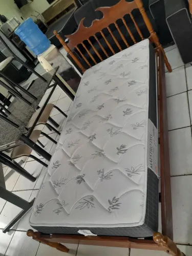 CAMA SOLTEIRO COM COLCHÃO