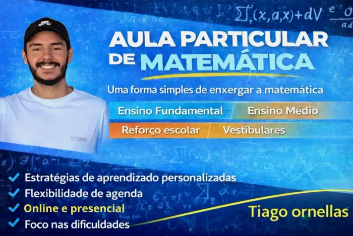 Aulas particulares de matemática - R$40/ 40min