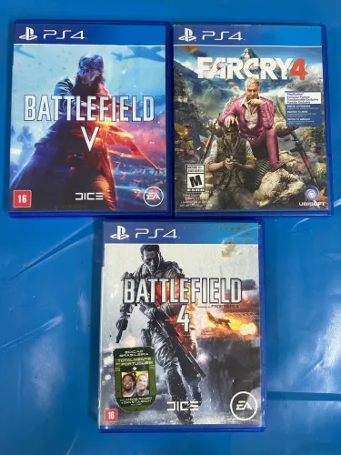Lote com 3 jogos de tiro de ps4