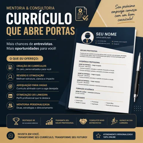 Criação e Otimização de Currículos Profissionais para Conquistar Entrevistas
