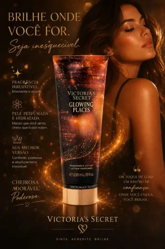 Victoria's Secret Glowing Places Loção Hidratante 236ml - ORIGINAL 