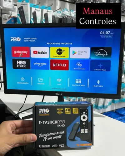 Oferta Especial: Transforme sua Tv em smart com Stick Pró 4K comando de Voz 16GB/ 2GB