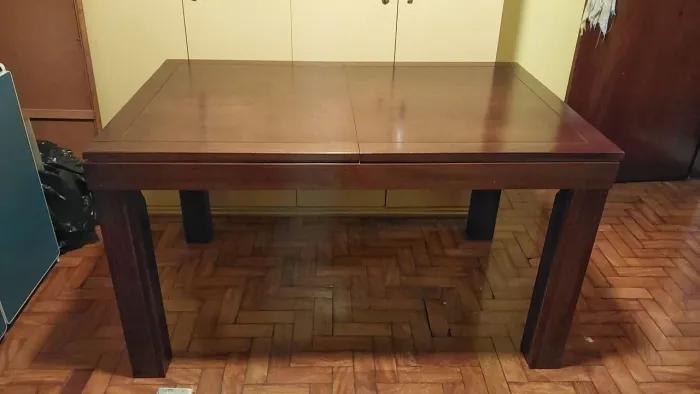 Mesa de Jantar Madeira de Lei - extensível 90cm × 1,40m (2m) 6 lugares