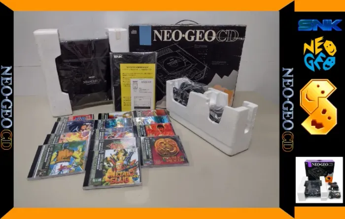 Console Neo Geo Cd Top Loader Na Caixa Com 13 Jogos