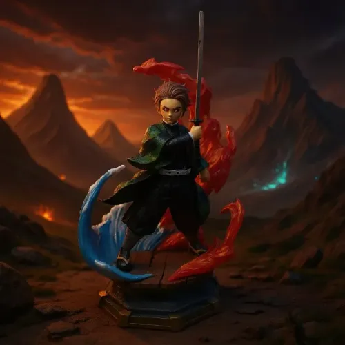 Action Figure do Tanjiro Demon Slayer
