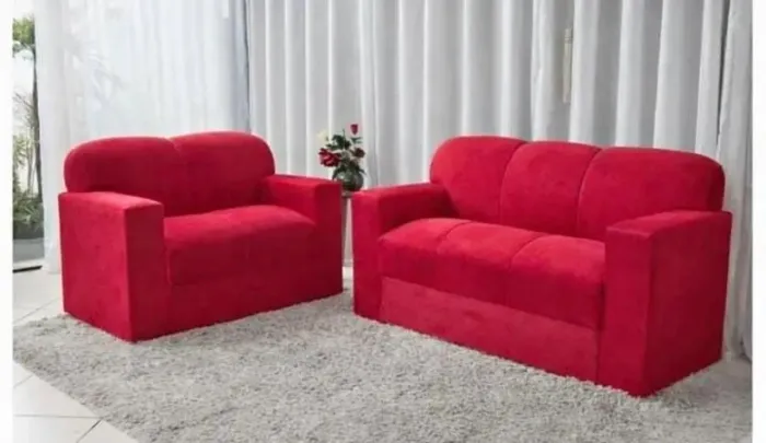 ? 410,00 PROMOÇÃO- sofá conjunto 3 e 2 lugares xaropinho - preço de fábrica 