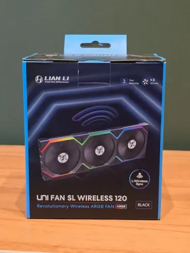 Kit 3 Fans Lian Li Uni Fan SL Wireless 120 ARGB Preto