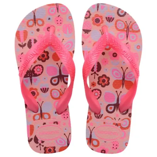 Chinelo Havaianas Infantil Meninas Estampas Kids Flores Rosa Claro 40000523190