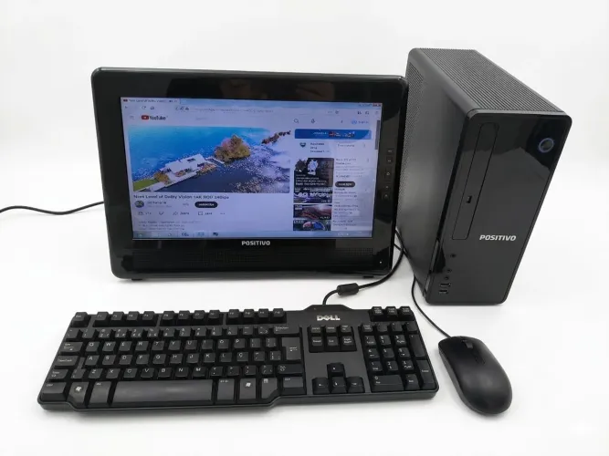Computador Completo Positivo Slim + Monitor com Som + Teclado Dell e Mouse