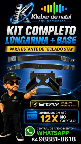 KIT LONGARINAS + BASE PARA ESTANTE STAY SLIM PARA TECLADOS