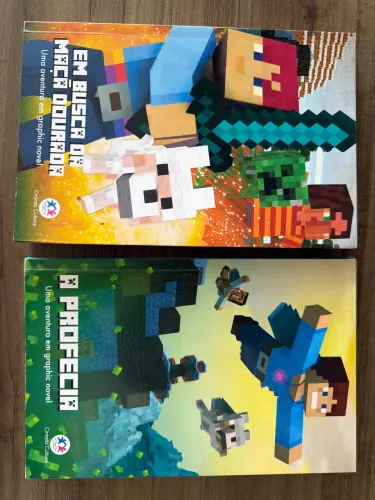 2 LIVROS EM QUADRINHOS MINECRAFT