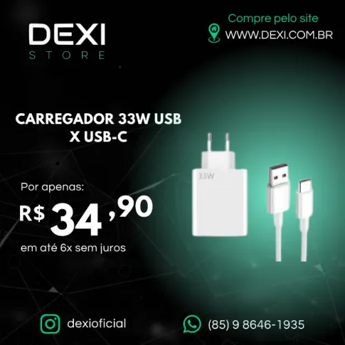 CARREGADOR 33W USB X USB - C
