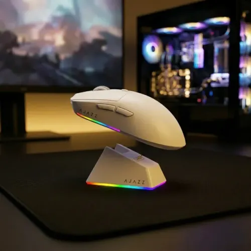 Mouse Gamer Ajazz Aj139 V2 MC Sem fio Com Base PAW3311