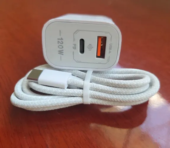 Carregador Turbo com Tipo C e USB completo (Novo)