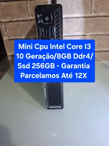 Mini Cpu 10 Geração Intel Core I3 / 10 Geração, 8GB Ddr4/Ssd 256GB - Garantia.